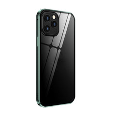 Double Sides Tempered Glass Magnetic Adsorption Metal Frame HD Screen Case, For iPhone 12 Pro Max, For iPhone 12 / 12 Pro