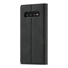 LC.IMEEKE Strong Magnetism Ultra-thin Horizontal Flip Shockproof Matte TPU + PU Leather Case with Holder & Card Slots & Wallet, For Samsung Galaxy S10, For Samsung Galaxy S10+