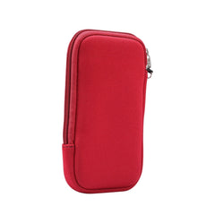 Universal Elasticity Zipper Protective Case Storage Bag with Lanyard For iPhone 12 mini / 4.7-5.4 inch Smart Phones, For iPhone 12 mini