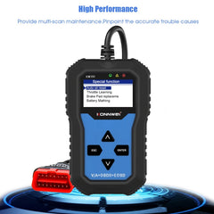 KONNWEI KW350 OBDII 12V Car Diagnostics Detector Scanner with 2 inch Black And White Display Screen V007 for Audi / Volkswagen, KW350