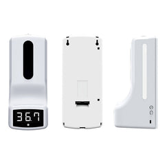 K9 Handsfree Non-contact Body Light-sensitive Distance Sensor Thermometer + 1000ml Automatic Non-contact Liquid Soap Dispenser, K9