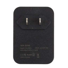 WN-2018 Dual USB Travel Charger Power Adapter Socket, US Plug, US Plug