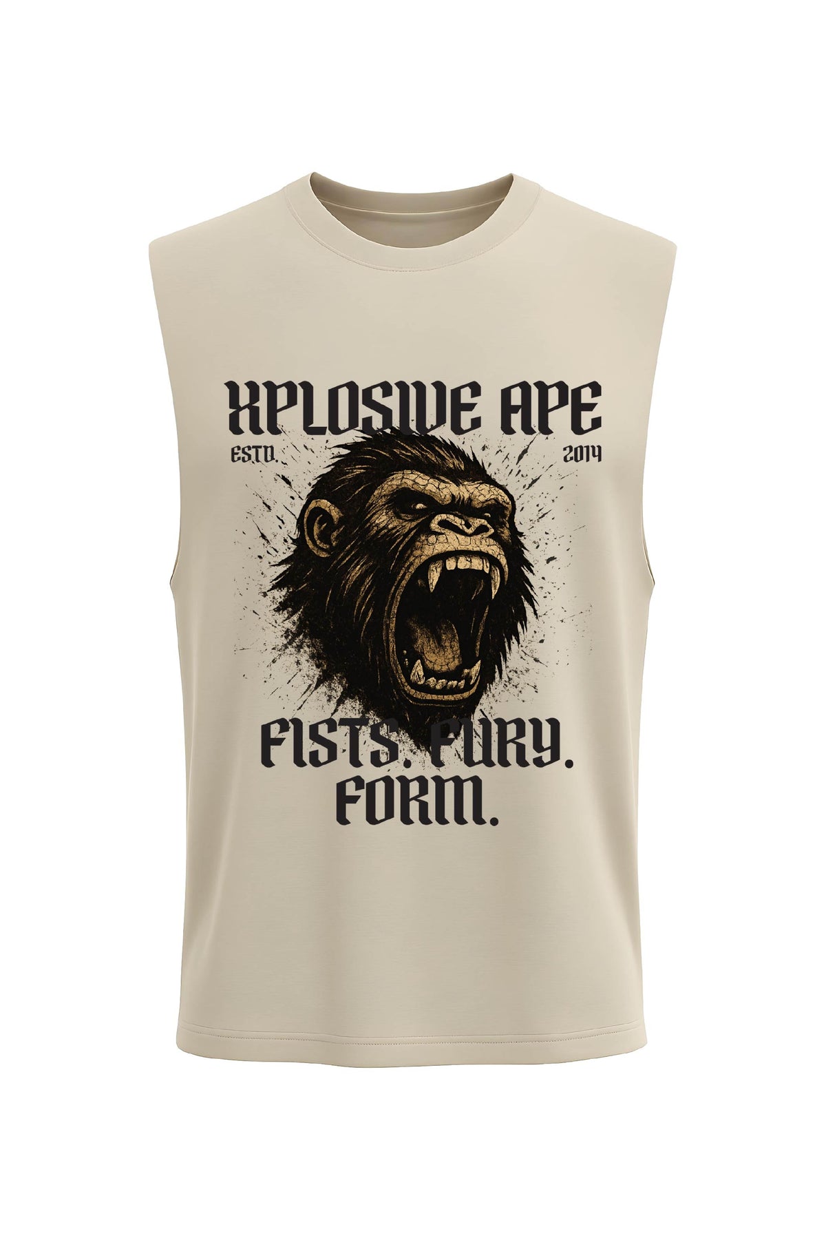 XAPE First Fury Drop Arm Tank Top - Sand