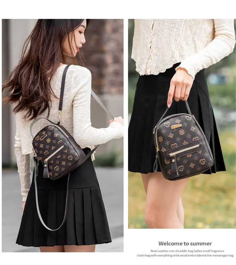 Flower backpack 2022 ladies bag fashion backpack women's bag bag women's fresh and sweet student school bag