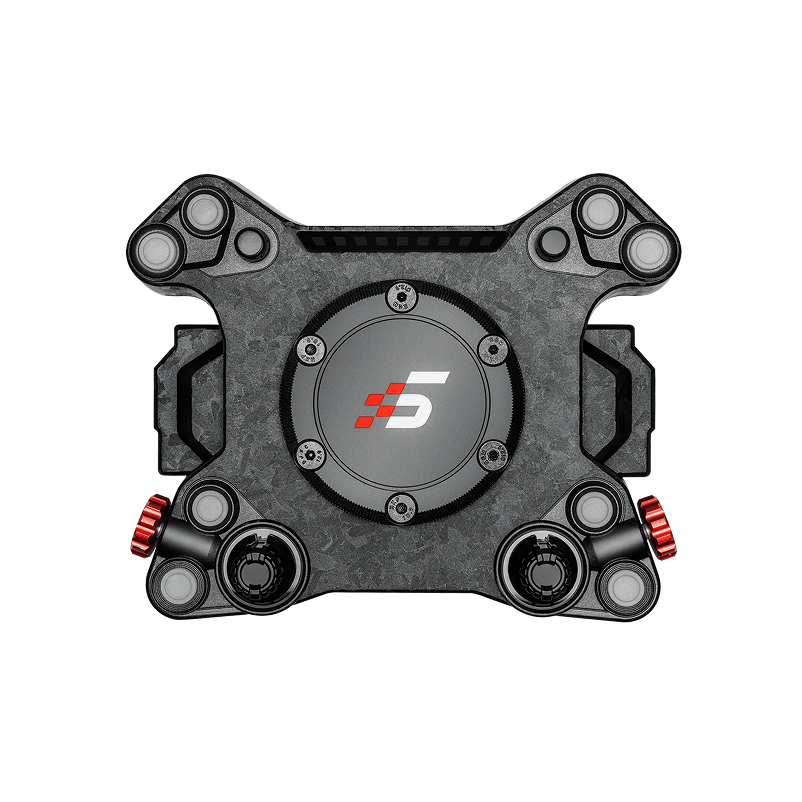 Simagic NEO X Hub modular DIY steering wheel button hub from Trak Racer UK, shown with various button modules attached.