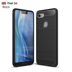 Brushed Texture Carbon Fiber Shockproof TPU Case for Google Pixel 3 XL, For Google Pixel 3 XL
