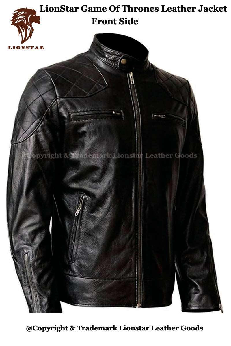 Men's Game of Thrones Sigil Leather Jacket | Sheepskin Biker Style | Premium Quality