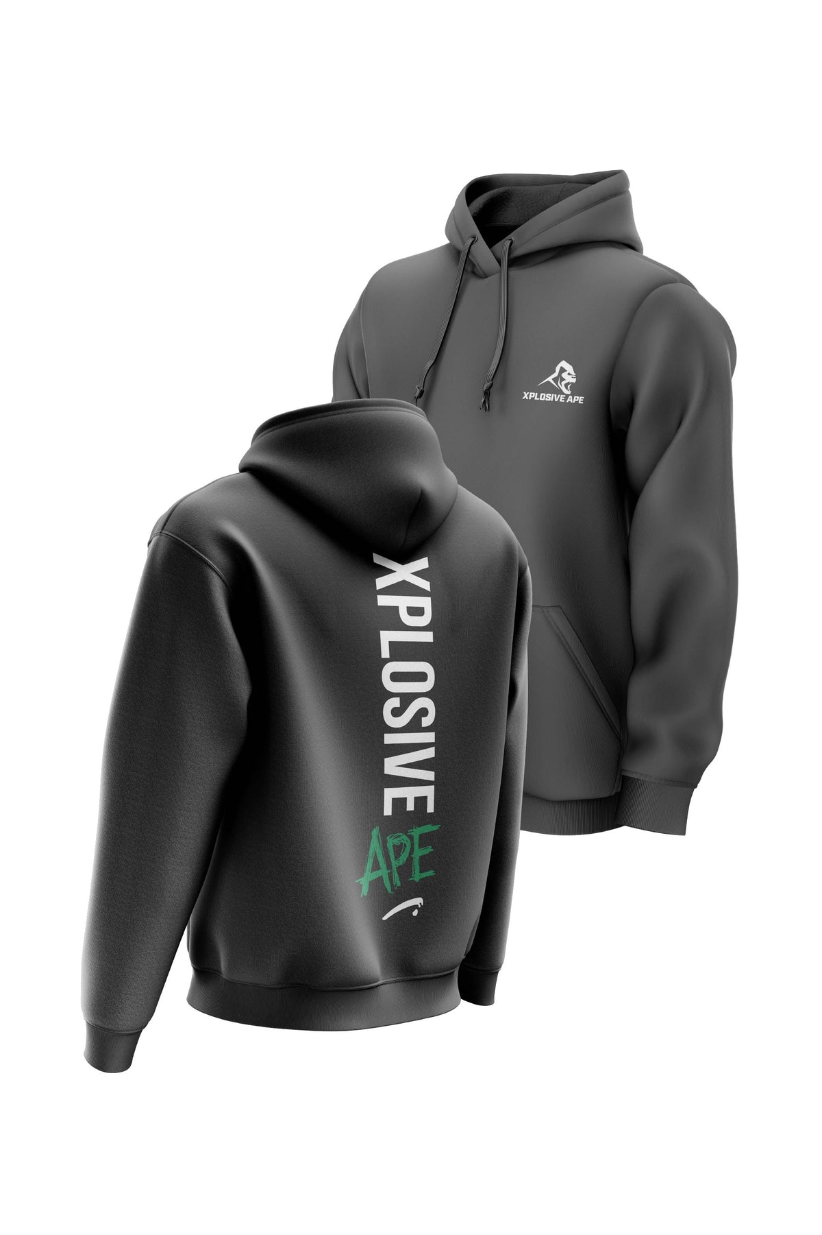 XAPE  Graffiti Hoodie - Charcoal