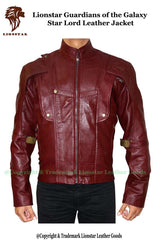 Star Lord Guardians of the Galaxy Red Sheepskin Jacket | Men's Leather | Iconic Marvel Style