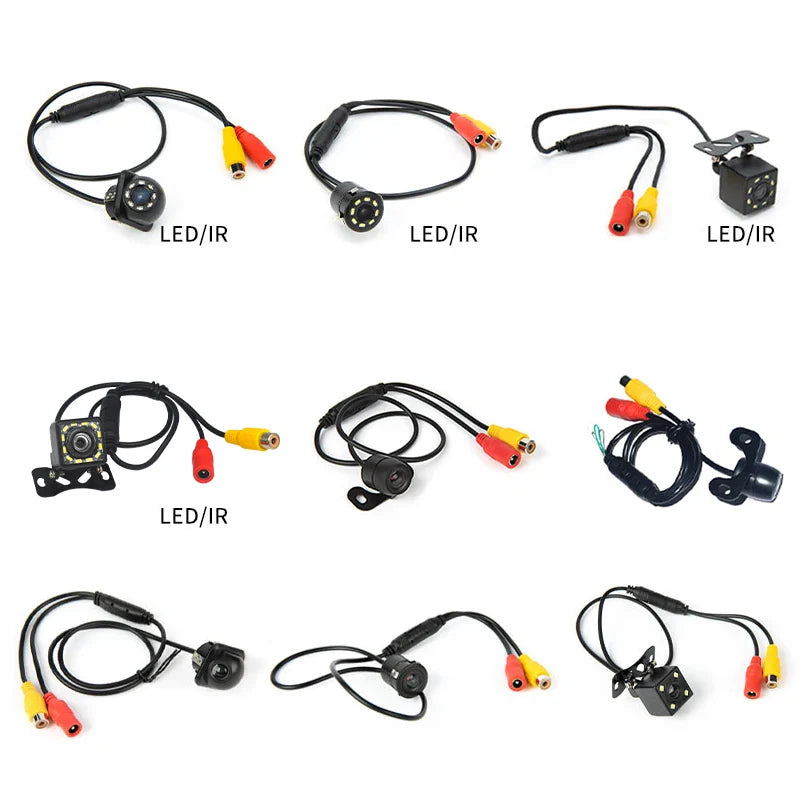 Hippcron Eliteridegear car rear view camera with 4 LED night vision, waterproof CCD, 170-degree HD video for reversing and parking.