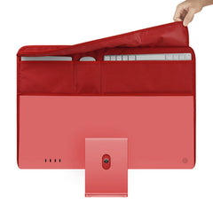 For 24 inch Apple iMac Portable Dustproof Cover Desktop Apple Computer LCD Monitor Cover with Storage Bag, 24 inch (Red), 24 inch (Black), 24 inch (Grey), 24 inch (Blue), 24 inch (Purple)