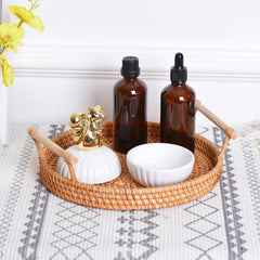 GP23 Braided Sweet Vegetable Fruit Snack Storage Tray Basket, Size: L, Size: L