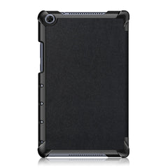 Custer Texture Horizontal Flip Leather Case for Huawei MediaPad M5 Lite 8 inch , with Three-folding Holder, For Huawei MediaPad M5 Lite