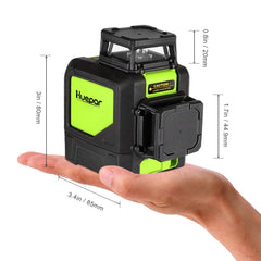 902CR 2×360 Degrees Laser Level Covering Walls and Floors 8 Line Red Beam IP54 Water / Dust proof