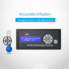 Jebao DP-2 4W Auto Dosing Pump Peristalsis Pump 2-Channel Dosing Aquarium Tank Coral Reef Automatic Feeder Liquid Dispenser, US Plug, DP-2 4W
