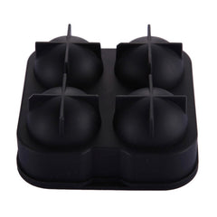 Ball Shape 4-Grid Silicone Ice Cube Mold, Ball Shape