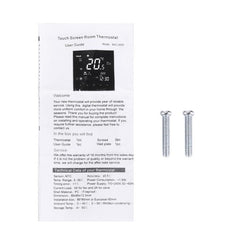 BHT-2001 3A Load Water Heating Type LCD Digital Heating Room Thermostat, Display Clock / Temperature / Time / Week / Heat etc., BHT-2001 3A (Black)