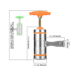 5 Molds Household Manually Small Stainless Steel Pressing Style Handhold Noodle Machine, 5 Molds