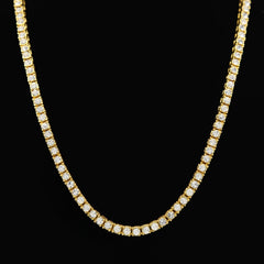 Mens Hip Hop Punk 1 Row Crystal Inlaid Alloy Necklace Chain, Size: 20 inch, Size: 20 inch
