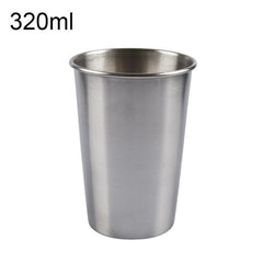 320ml Single Wall Electropolished Stainless Steel Brief Wine Cup(Silver), 320ml