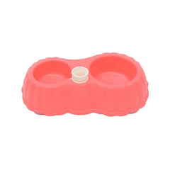 Pumpkin Shape Dog Cat Food Dish + Drinking Water Double Bowls with Automatic Water Dispenser, Size: S, Size: S  Magenta, Size: S  Green