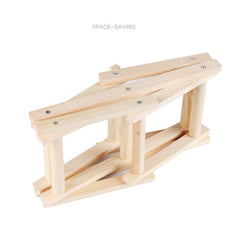 10 Bottles Racks Foldable Wine Stand Wooden Wine Holder Kitchen Bar Display Shelf, 10 Bottles