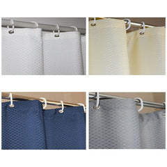 Thickening Waterproof And Mildew Curtain Honeycomb Texture Polyester Cloth Shower Curtain Bathroom Curtains,Size:200*200cm, Size:200*200cm