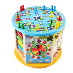 Multi-functional Wooden Gaming Treasure Box Toy, Multi-functional