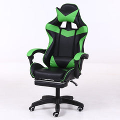 Computer Office Chair Home Gaming Chair Lifted Rotating Lounge Chair with Footrest / Nylon Feet, With Footrest / Nylon Feet (Green), With Footrest / Nylon Feet (Gold), With Footrest / Nylon Feet (Blue)