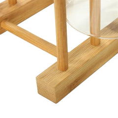 Solid Wood Dish Drip Rack Plate Holder, Size: 25.5x12x10cm, 5 Grid