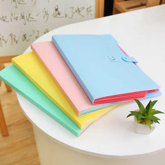 Candy Color Document Bag Multilayer 5 Into the Folder, Random Color Delivery, A201