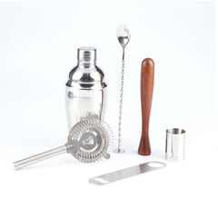 7 in 1 Stainless Steel Wine Cocktail Shaker Tools Set with Cloth Bag, Capacity: 750ml, 750ml