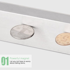 Kitchen Free Punching Wall-mounted 304 Stainless Steel Magnetic Knife Holder, Size:31x4x1.5cm, Size:31x4x1.5cm