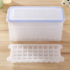 Small Square Ice Mold Trays Multi-layer Mold with Cover Ice Storage Box, 5 Layers, 5 Layers