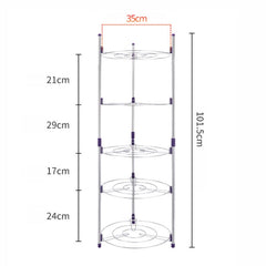 Multi-function Kitchen Pot Rack Five-layer Wok Soup Pot Stainless Steel Pot Rack, Five-layer