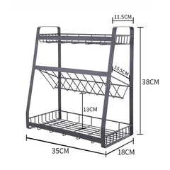 Creative Kitchen Three-layer Storage Shelf Spice Rack, 2