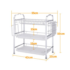 Multi-function Kitchen Stainless Steel Three Layers Flower Shape Steel Sheet Rack Hanging Bowl Dish Holder, Three Layers Flower Shape