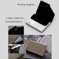 Oracle Bone Texture Business Card Holder Wallet Credit Card ID Case Holder, Random Color, Oracle Bone Texture