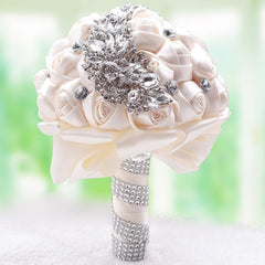 Wedding Holding Flowers Bridal Bouquet Accessories Bridesmaid Rhinestone Party Wedding Decoration Supplies, D445