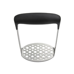 Stainless Steel Manual Pumpkin Potato Ricer Masher with Broad and Ergonomic Horizontal Handle, Single layer stainless
