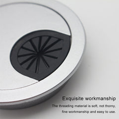 10 PCS Desk Computer Desktop Plastic Round Threading Box Hole Cover, Hole Diameter: 53mm, 53mm