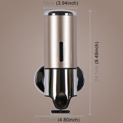 Hotel Shower Manual Dispenser Wall Mounted Washing Liquid Shampoo Soap Bottle, Capacity: 500ml, 500ml/Gold, 500ml/Blue, 500ml/Purple, 500ml/Silver, 500ml/White, 500ml/Dark Red, 500ml/Green