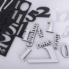 Creative 3D Mirror DIY Wall Sticker Clock, Size: 120*120cm, Size: 120*120cm(White), Size: 120*120cm(Yellow), Size: 120*120cm(Black)
