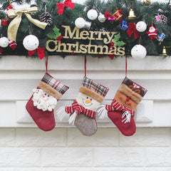 Hang Ornament Christmas Stockings Present Bags, Random Style Delivery, XD17125