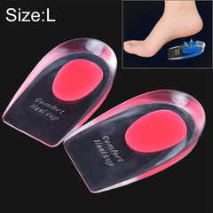 1 Pair Women Silicone Gel Comfort Heel Cups Pads Half Pads, Size: L