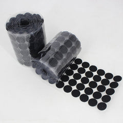 1000 PCS 20mm Round Nylon Adhesive Hook and Loop Fastener, 20mm (Black), 20mm (White)