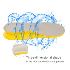 1 Pair PU Breathable Soft Sports Shock-absorbing Insole Sweat-absorbent Foot Pad Elastic Shoe Insert, Size: M(6-9 Yards), Size: M(6-9 Yards)