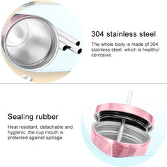 500ml Irregular Double Layer 304 Stainless Steel Sippy Cup