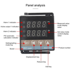 REX-C100 Thermostat + Thermocouple + SSR-25 DA Solid State Module Intelligent Temperature Control Kit, 25DA