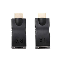 HDMI to RJ45 Extender Adapter (Receiver & Transmitter)  by Cat-5e/6 Cable, Support HDCP, Transmission Distance: 30m, Single RJ45 Black